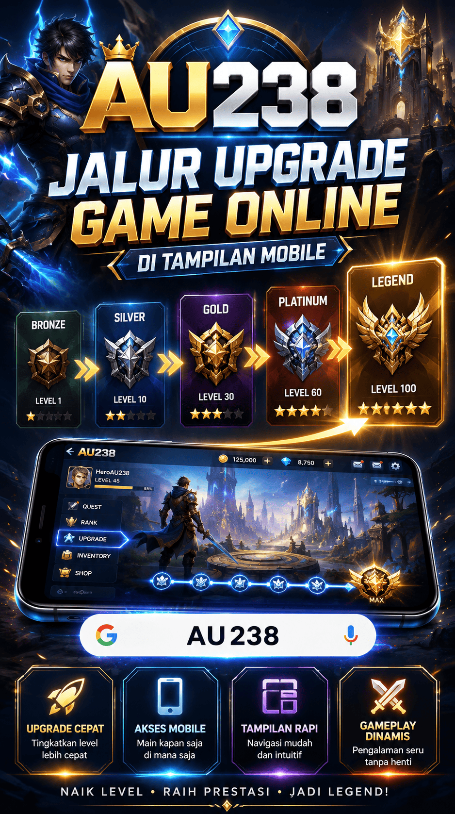 Pratinjau antarmuka AU238 — aplikasi APK resmi Android v2.0.3